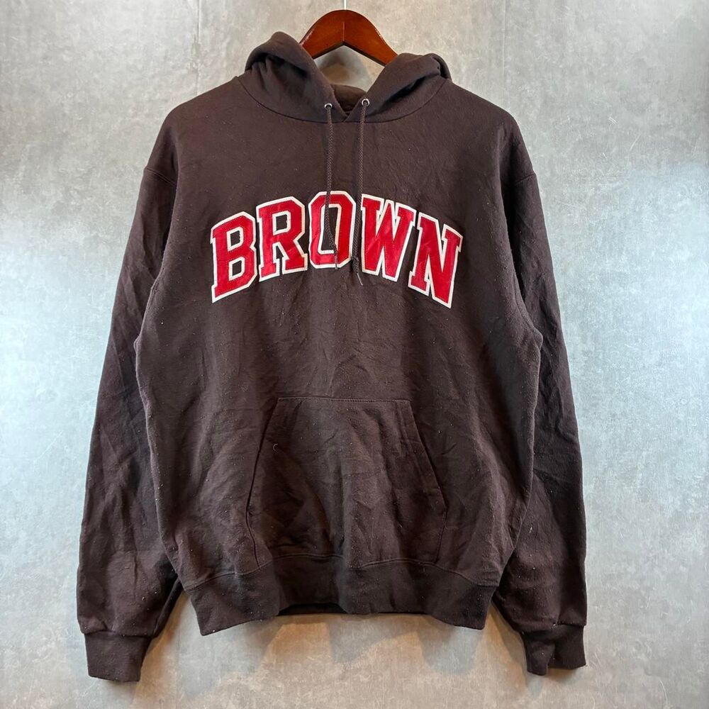 Champion Men's Brown and Black Hoodie